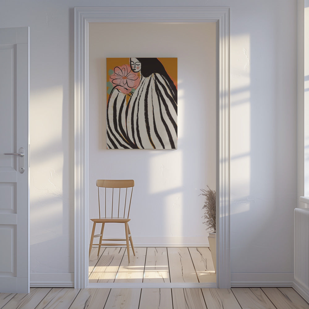 Gestreepte sereniteit | Canvas