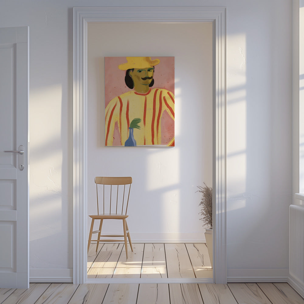 Gestreepte reflectie | Canvas