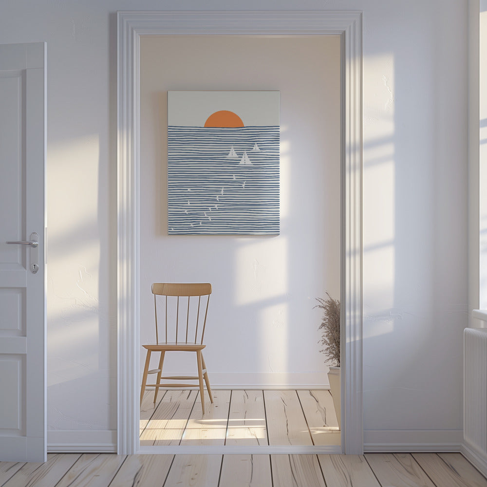 Drie witte zeilen | Canvas
