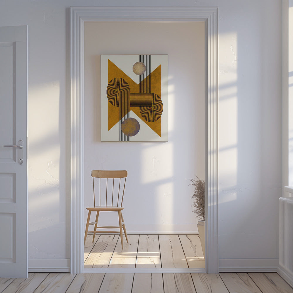Gestructureerde compositie uit het midden van de eeuw 4 | Canvas