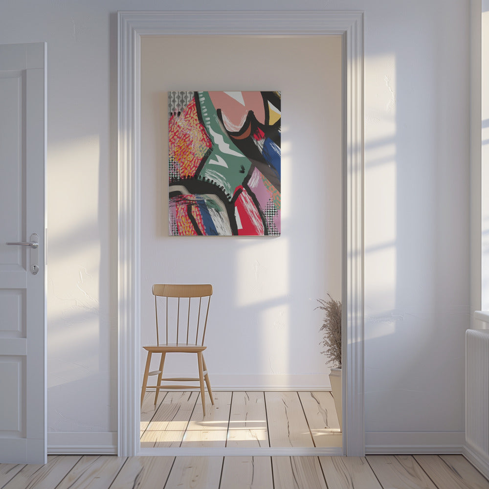 Levendig kleurrijk abstract | Canvas