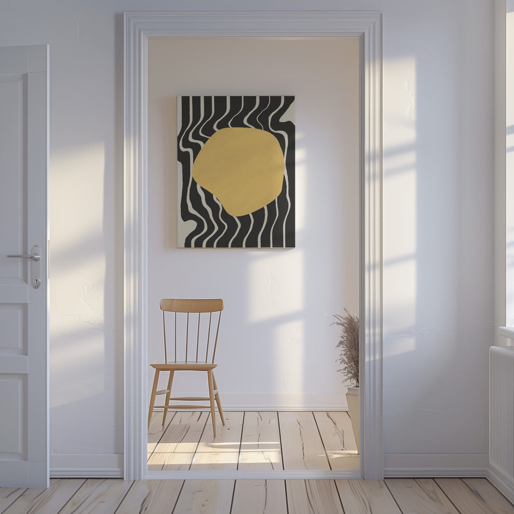Gouden Golf Harmonie | Canvas