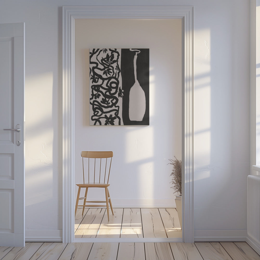 Wijnstok en vaas | Canvas
