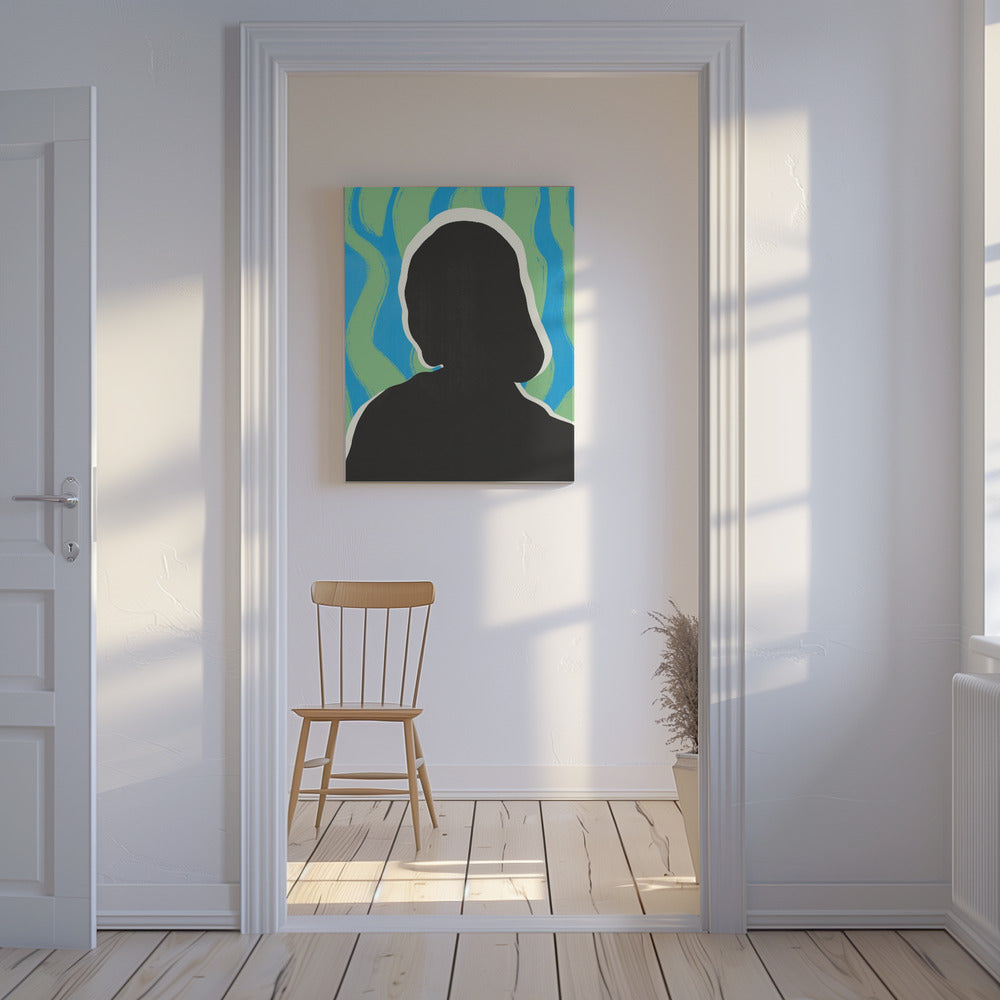 Anoniem portret in koele kleuren | Canvas