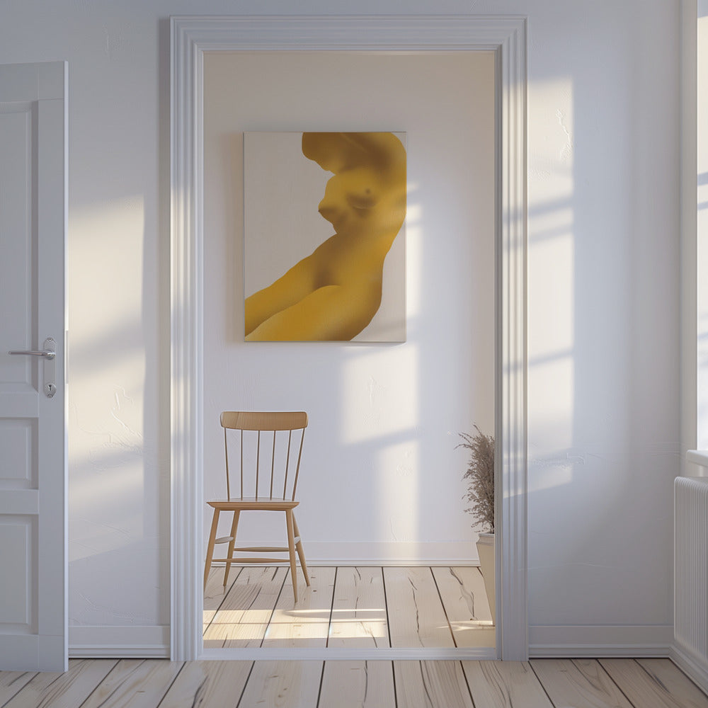 Gouden kleur naakt abstract | Canvas