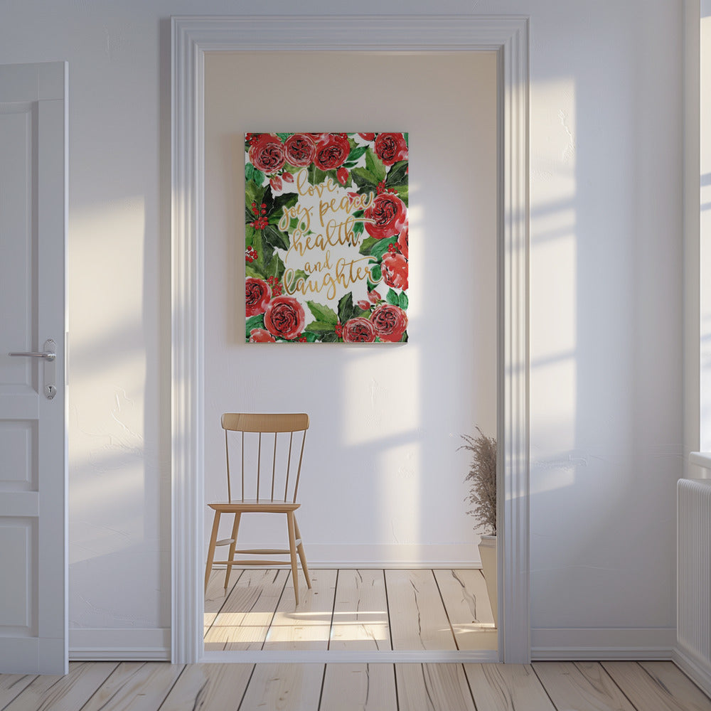 Beste wensen vakantie rode rozen | Canvas