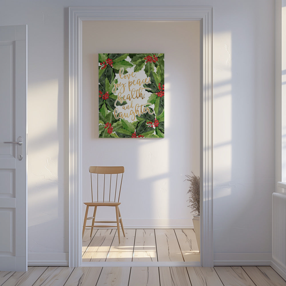 Hulst bloemenkunst met vakantiewensen | Canvas