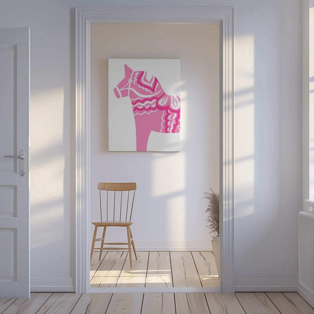 Roze Dala-silhouet | Canvas
