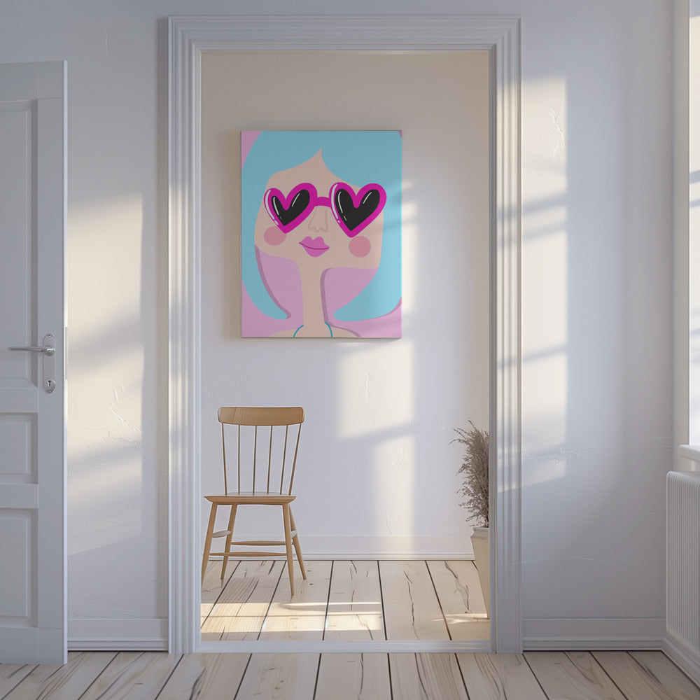 Hartschaduw Glimlach | Canvas