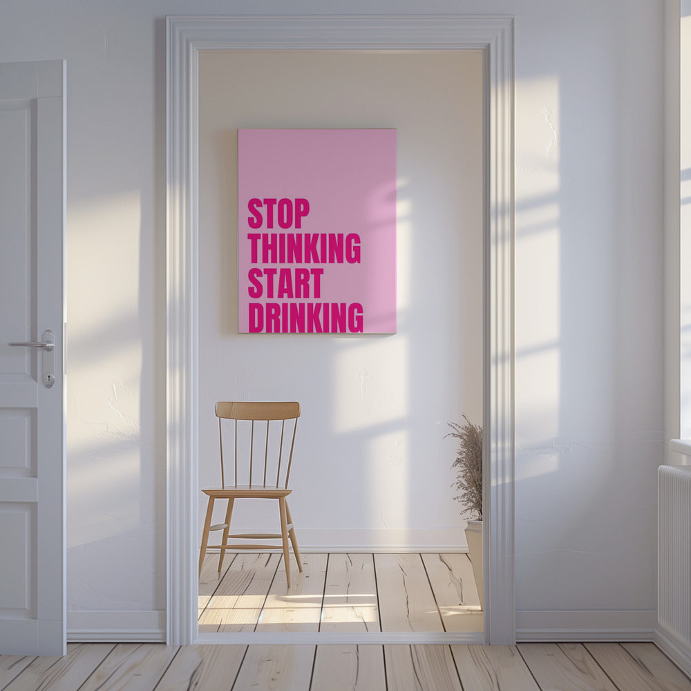 Drinken boven denken | Canvas