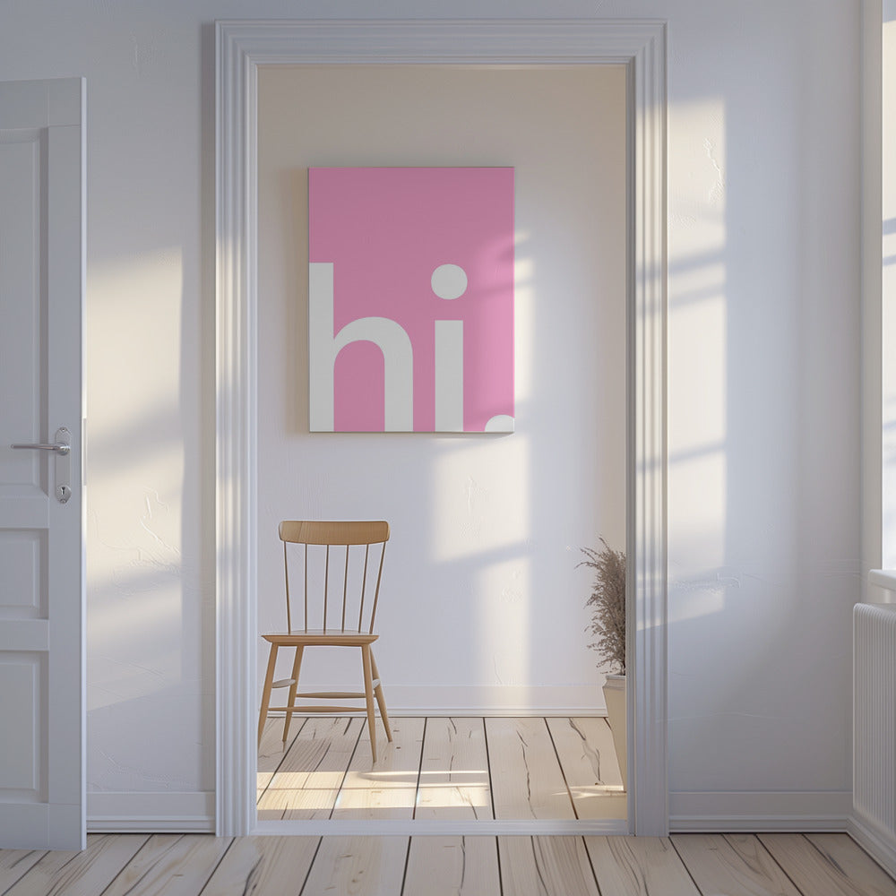 Roze groet | Canvas