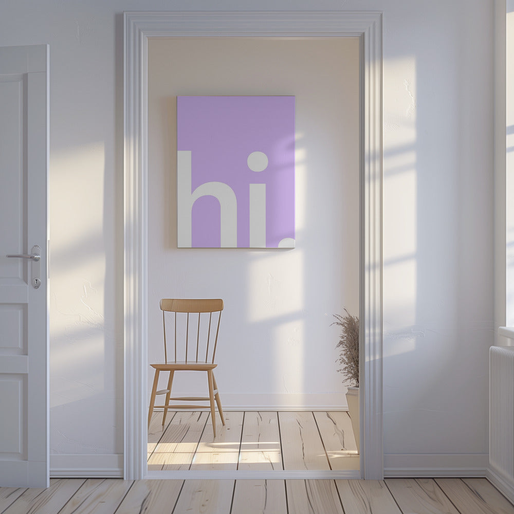 Hallo in Lavendel | Canvas
