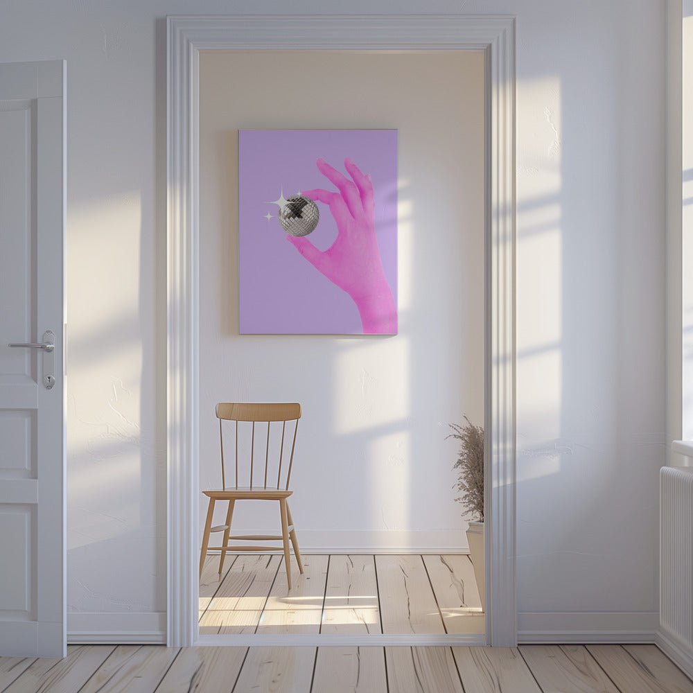 Roze Glow Bol | Canvas