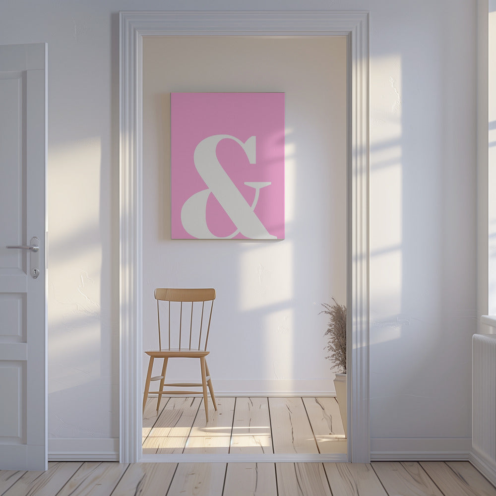 Roze ampersand-bedel | Canvas