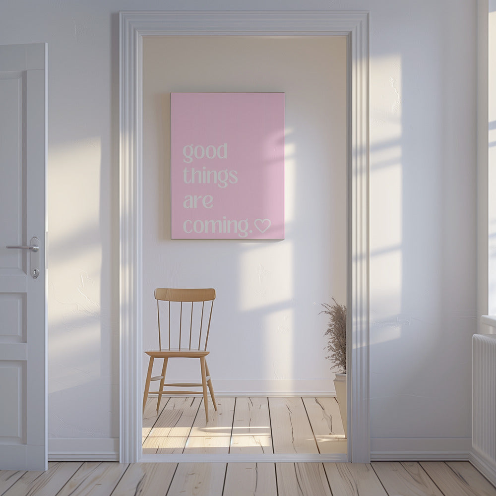 Hoopvolle roze bries | Canvas