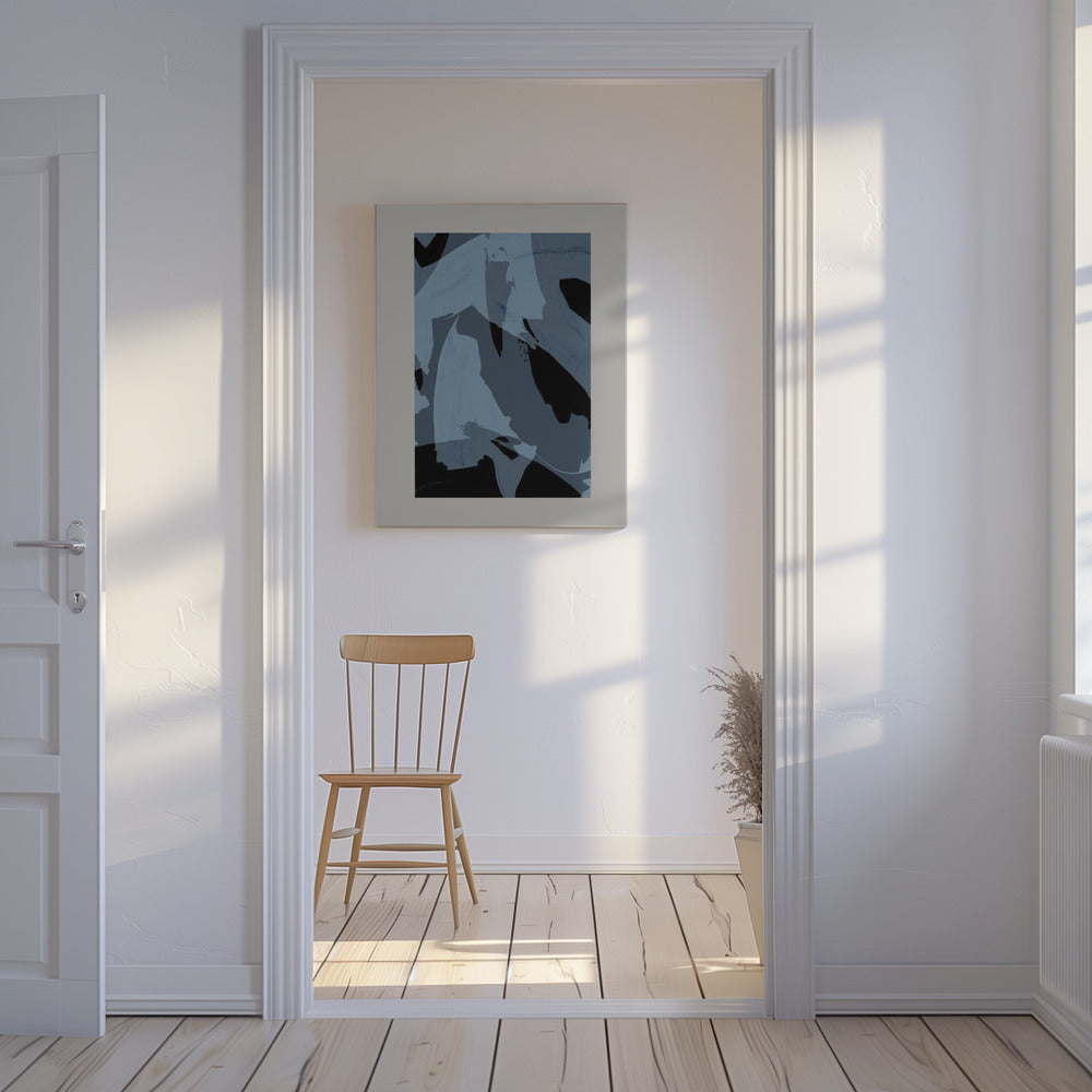 Abstracte penseelstreken 60Y | Canvas