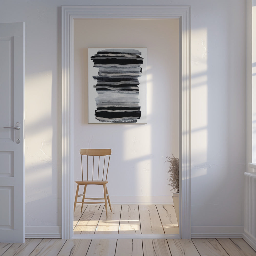 Abstracte penseelstreken 68 | Canvas