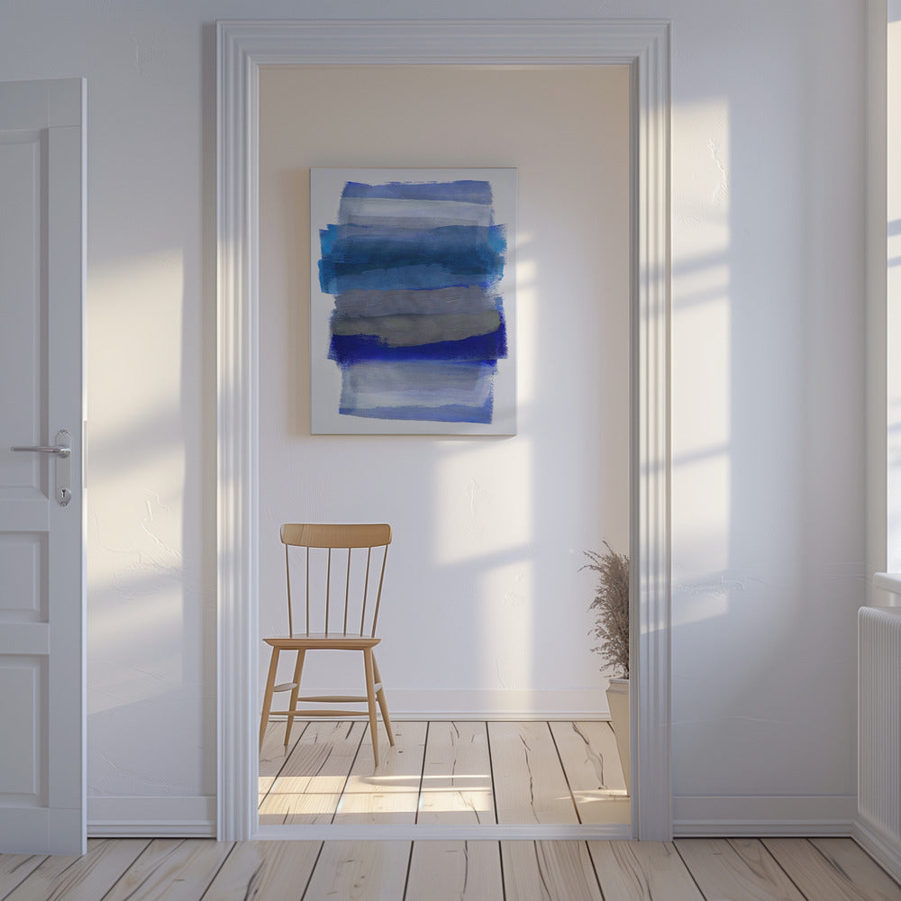 Abstracte penseelstreken 45Y | Canvas