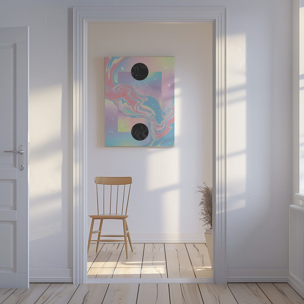 Zwart Gat Pastel Cosmos | Canvas