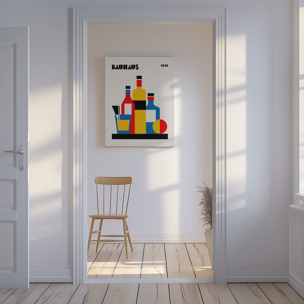 Bauhaus Wijnprint | Canvas