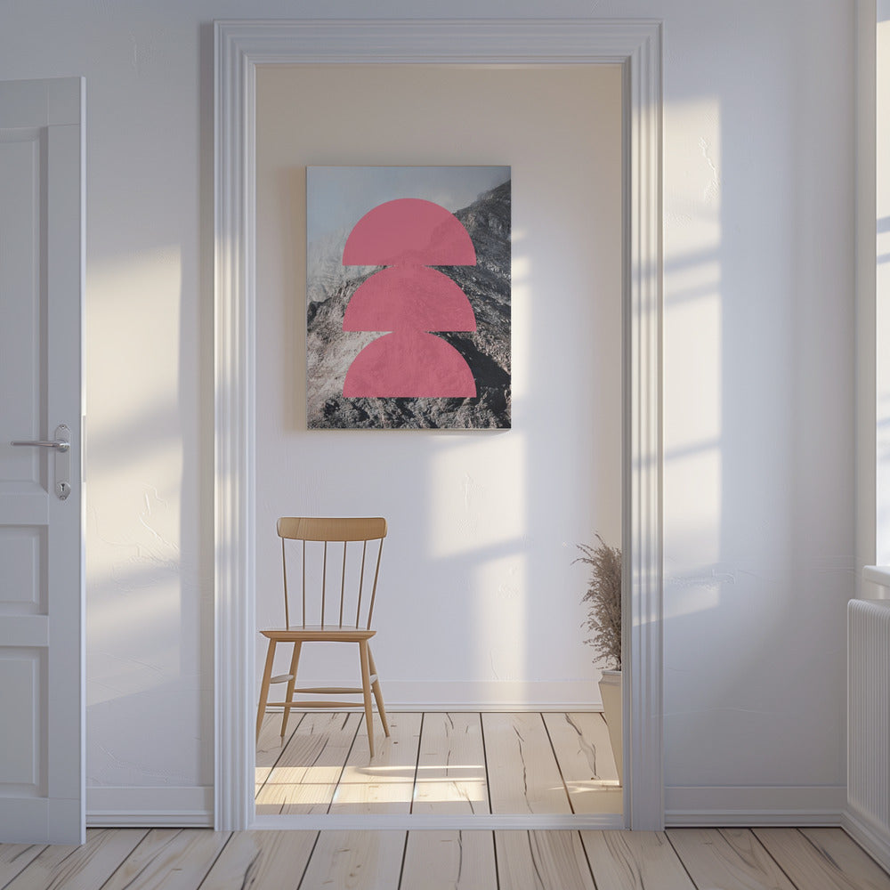 Roze Horizon Lagen | Canvas