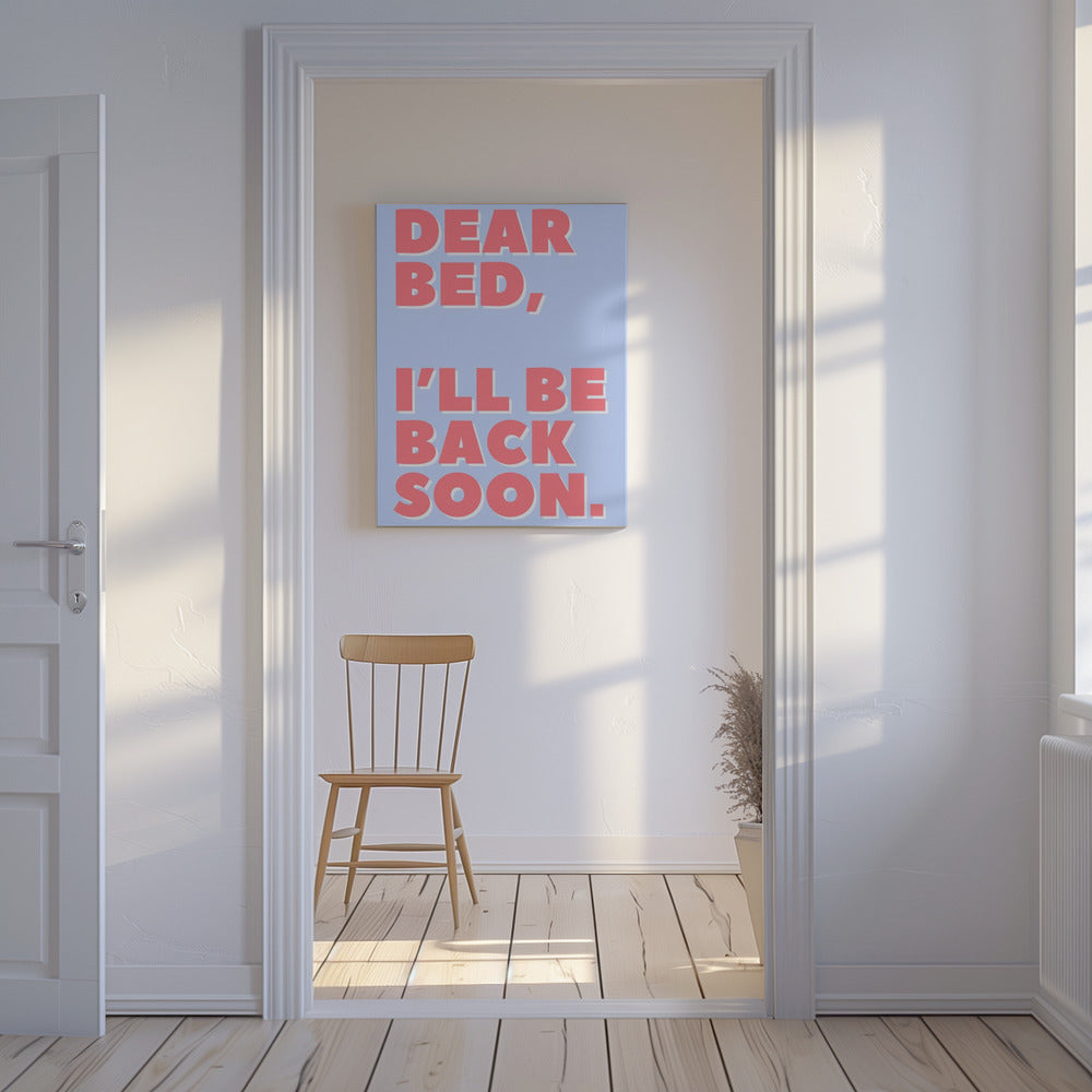 Brief aan mijn bed | Canvas