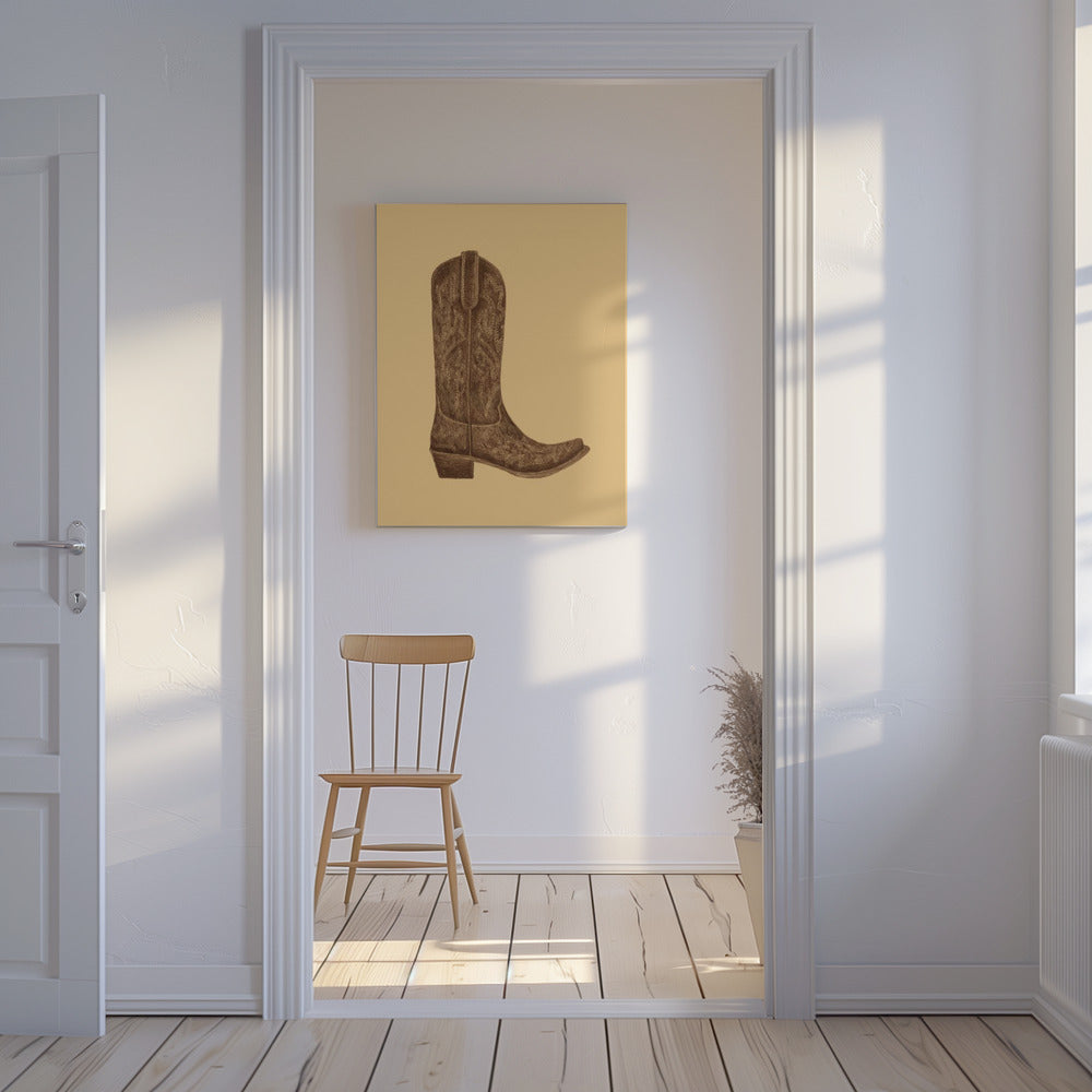 Bruine cowgirllaars | Canvas