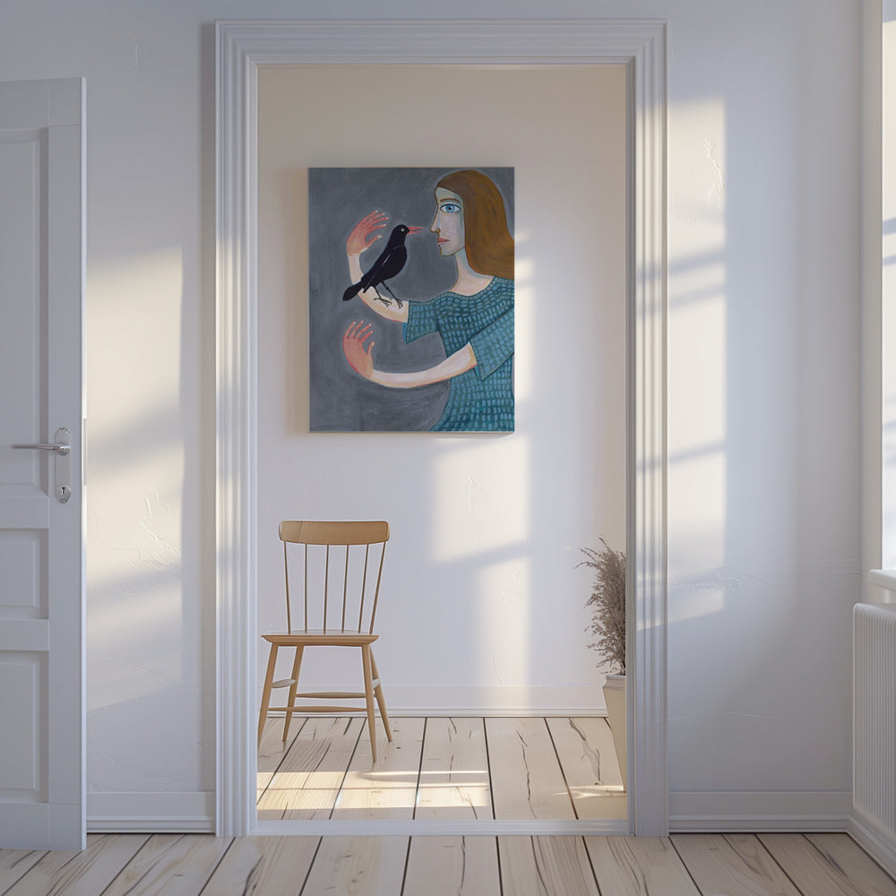 Dame met twee linkerhanden | Canvas