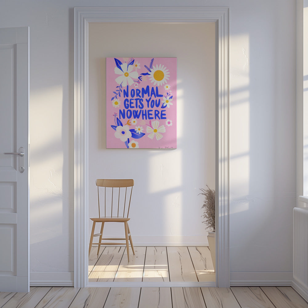 Normaal brengt je nergens | Canvas