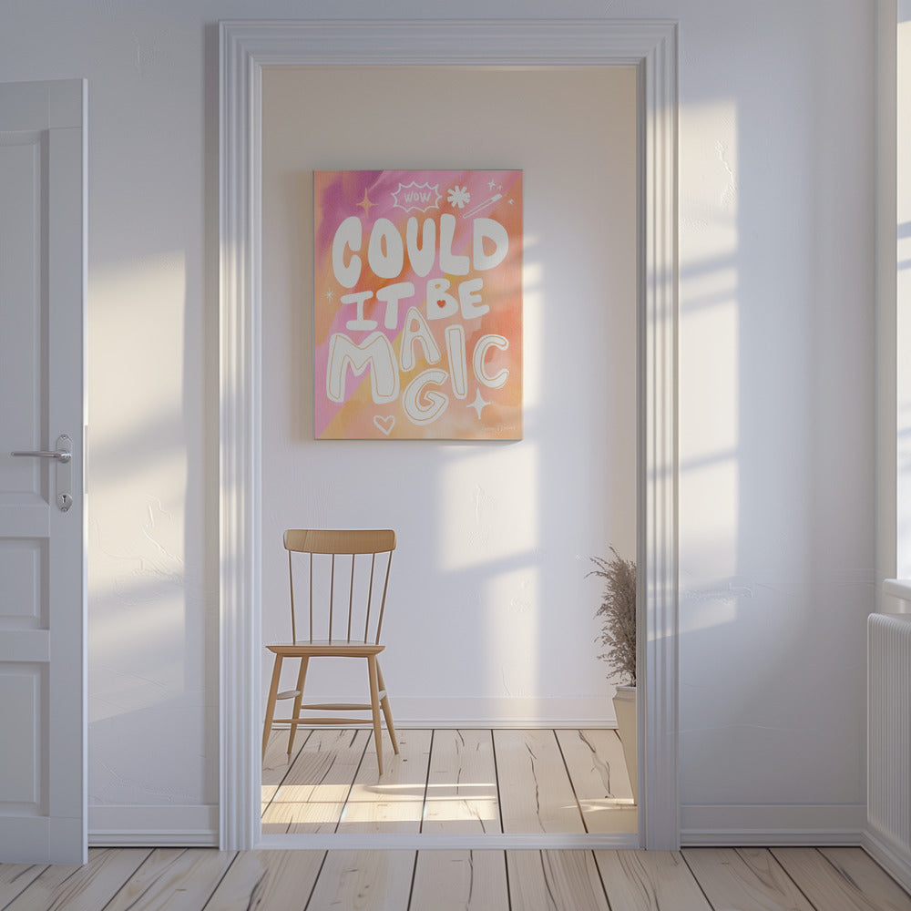 Zou het magie kunnen zijn - Perzikroze | Canvas