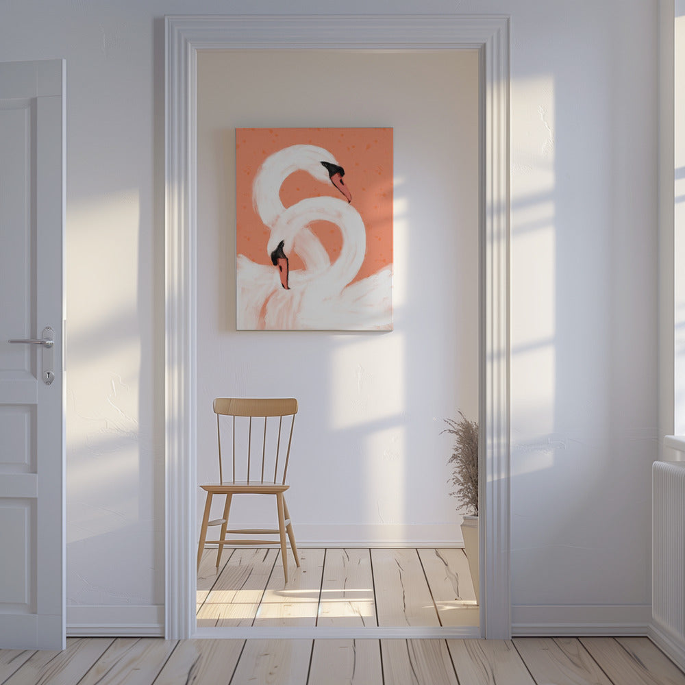 Sierlijke zwanen | Canvas