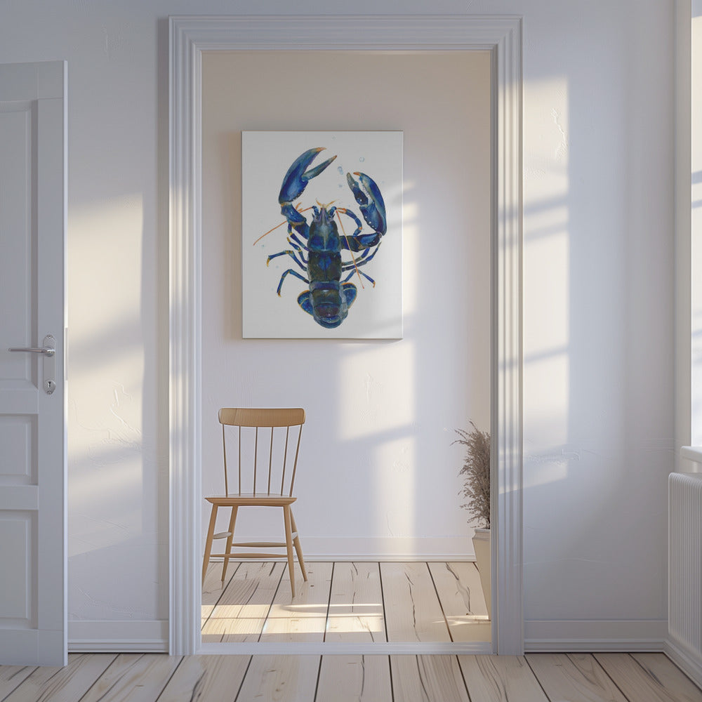Een blauwe kreeft | Canvas
