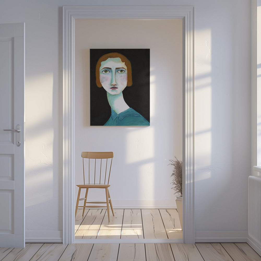 Vintage dame op zoek | Canvas