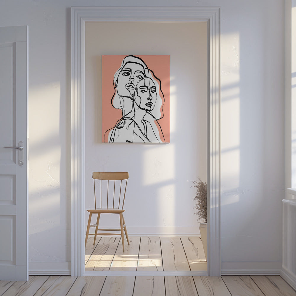 Verstrengelde Gezichten | Canvas