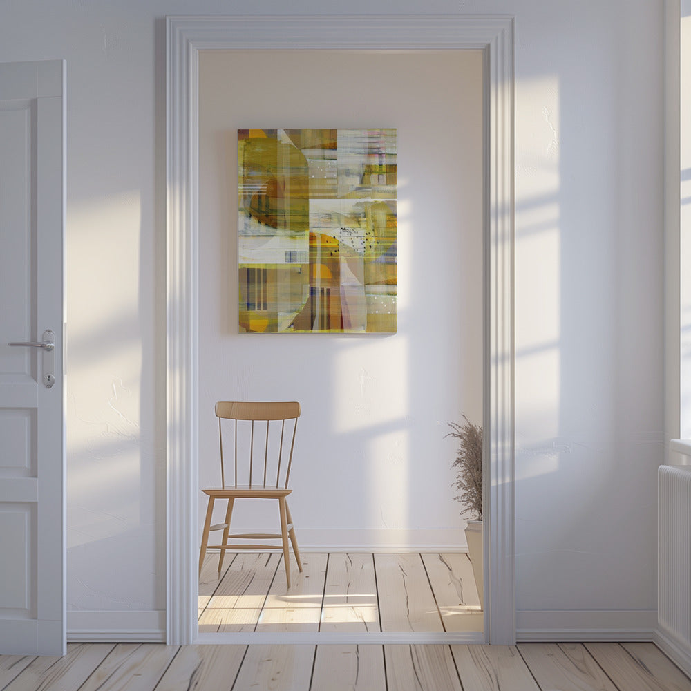 Geel Oker Abstract Nr. 3 | Canvas