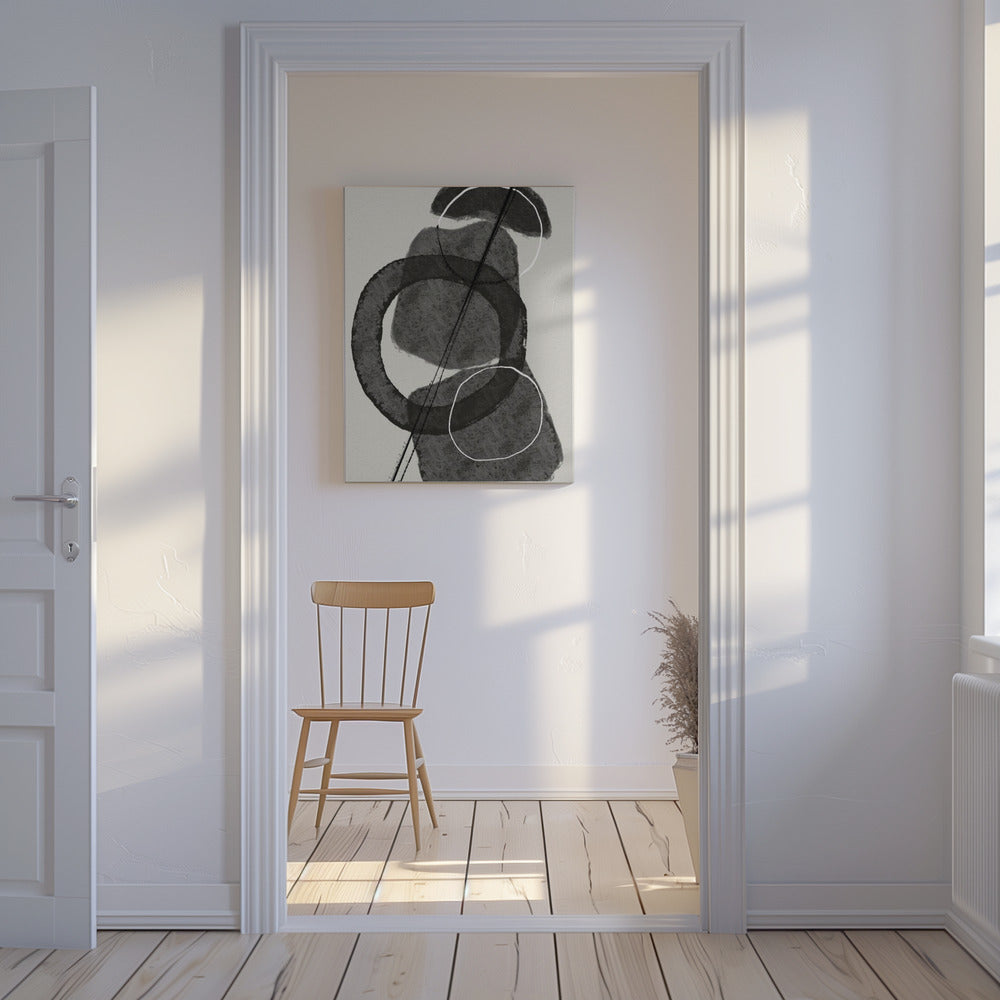 Monochrome cirkels | Canvas