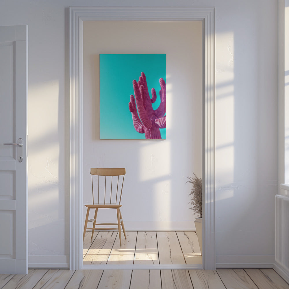 Magenta Roze Saguaro | Canvas