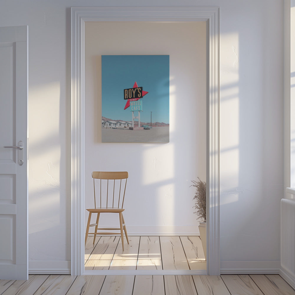 Roy's Motel Cafe Retro-bord | Canvas