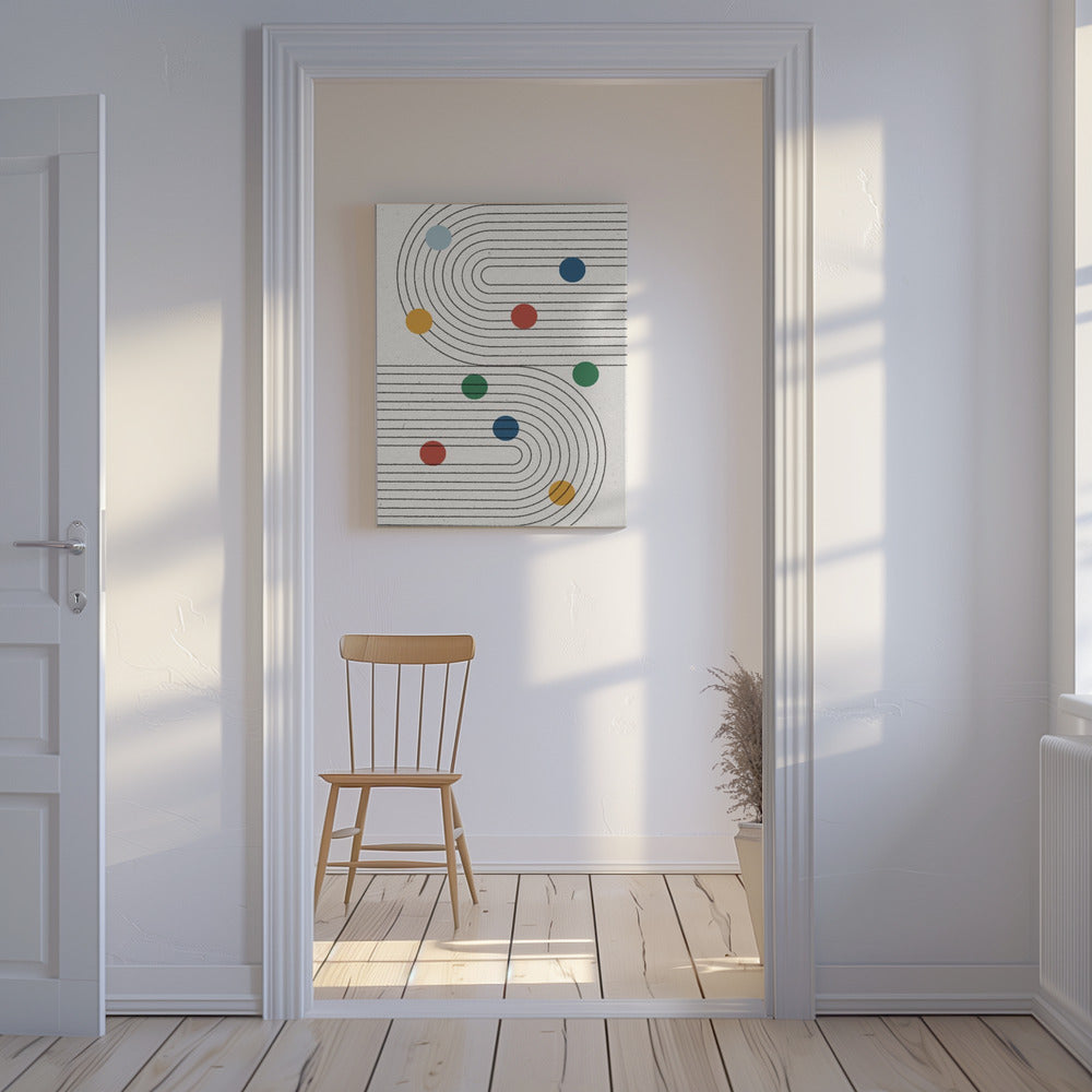 Gebogen paden | Canvas
