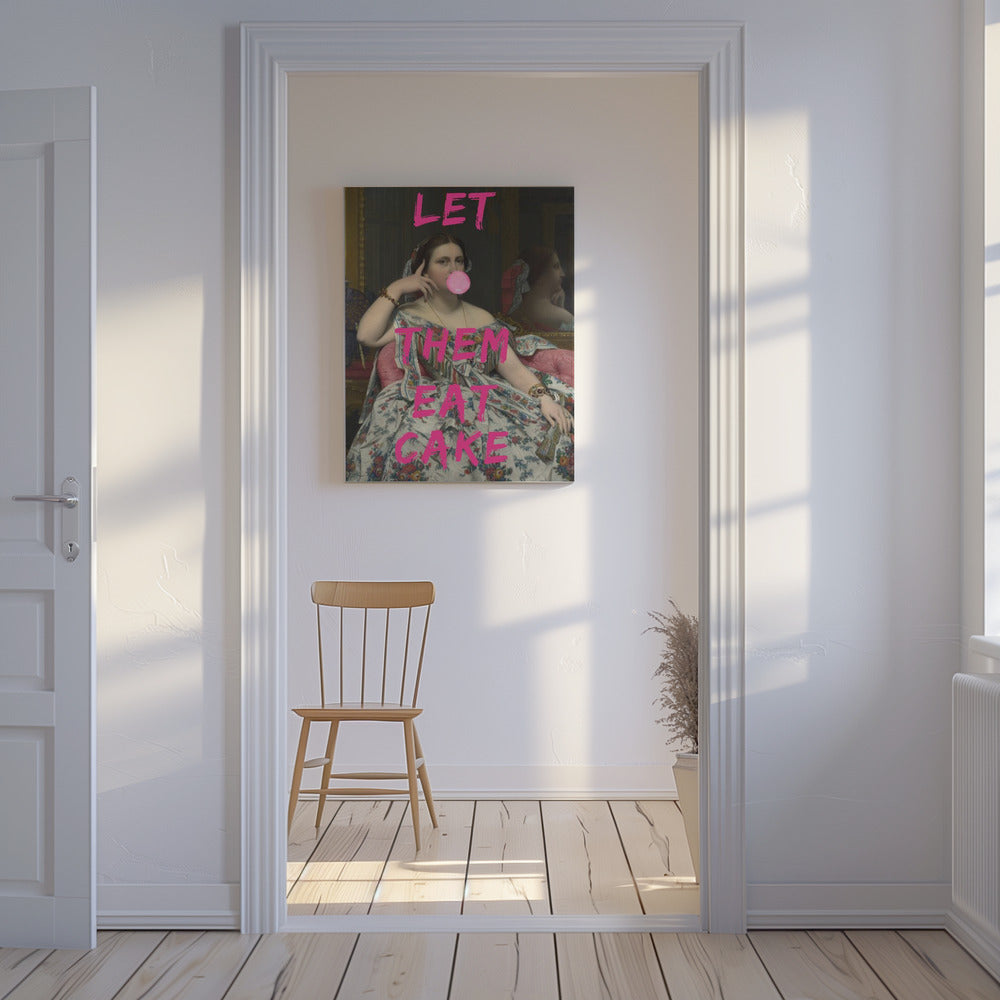Laat ze taart eten, kauwgom vintage portret | Canvas