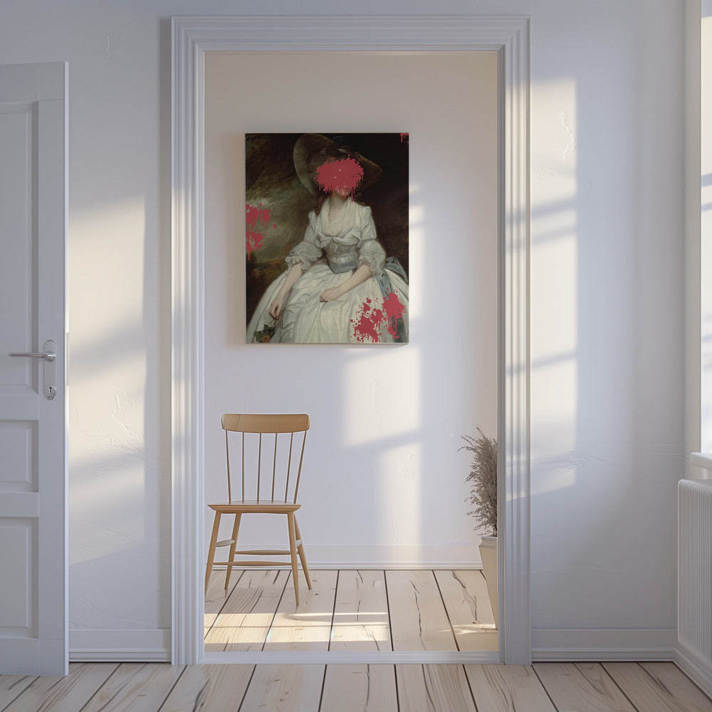 Renaissance Red Splash - Veranderde kunst | Canvas