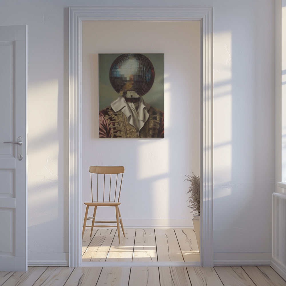 DiscoHead King / Altered Collage Art | Canvas