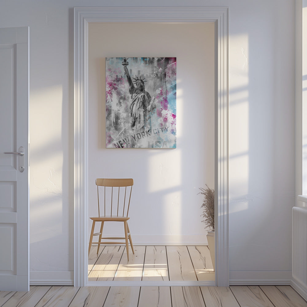 POP ART Vrijheidsbeeld - Spatten | Canvas