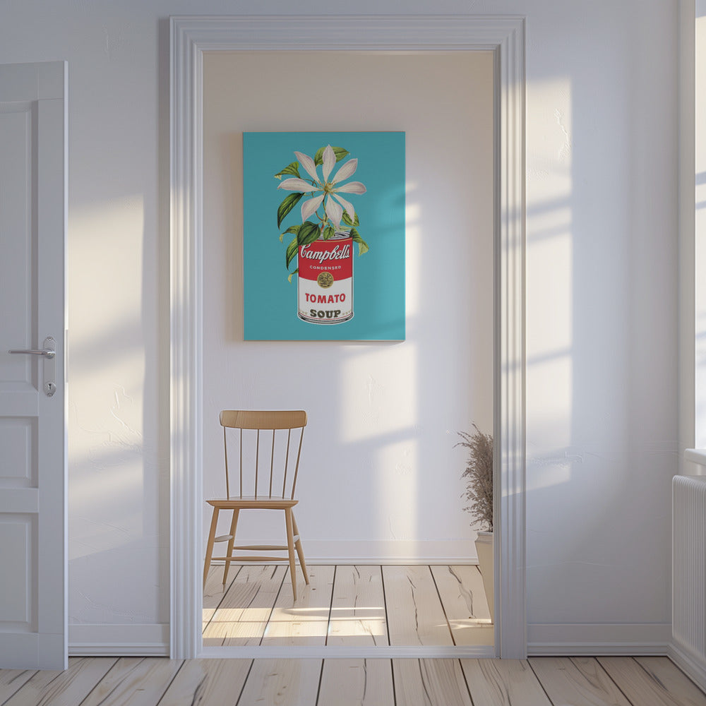 Campbells en Bloemen | Canvas