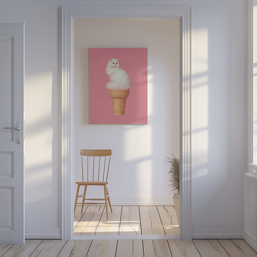 Kattenijsje - Roze | Canvas
