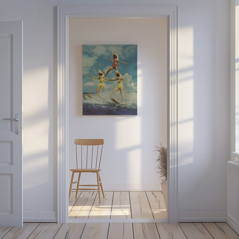 Op Evil Beach - Haaienaanval | Canvas