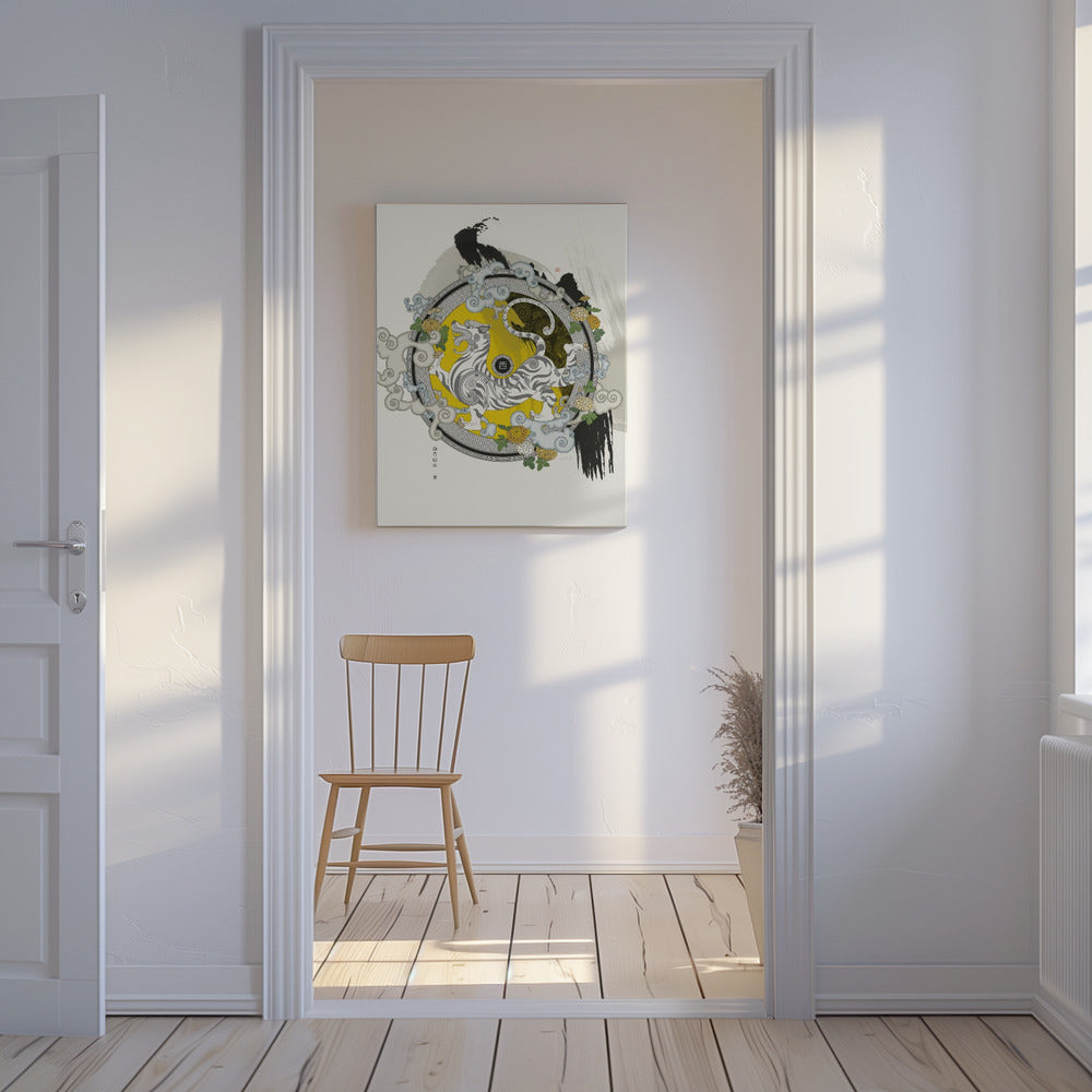 Witte Tijger van het Westen | Canvas