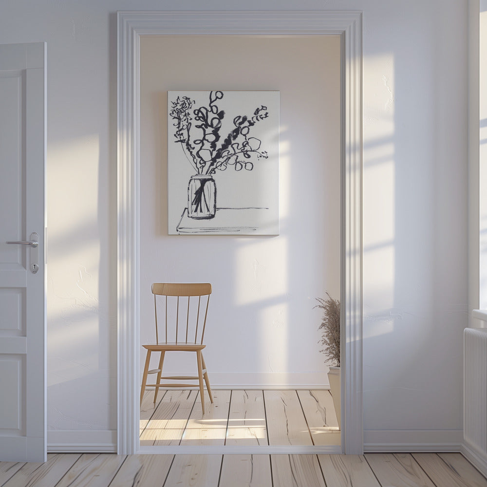 Zwart-wit stilleven | Canvas