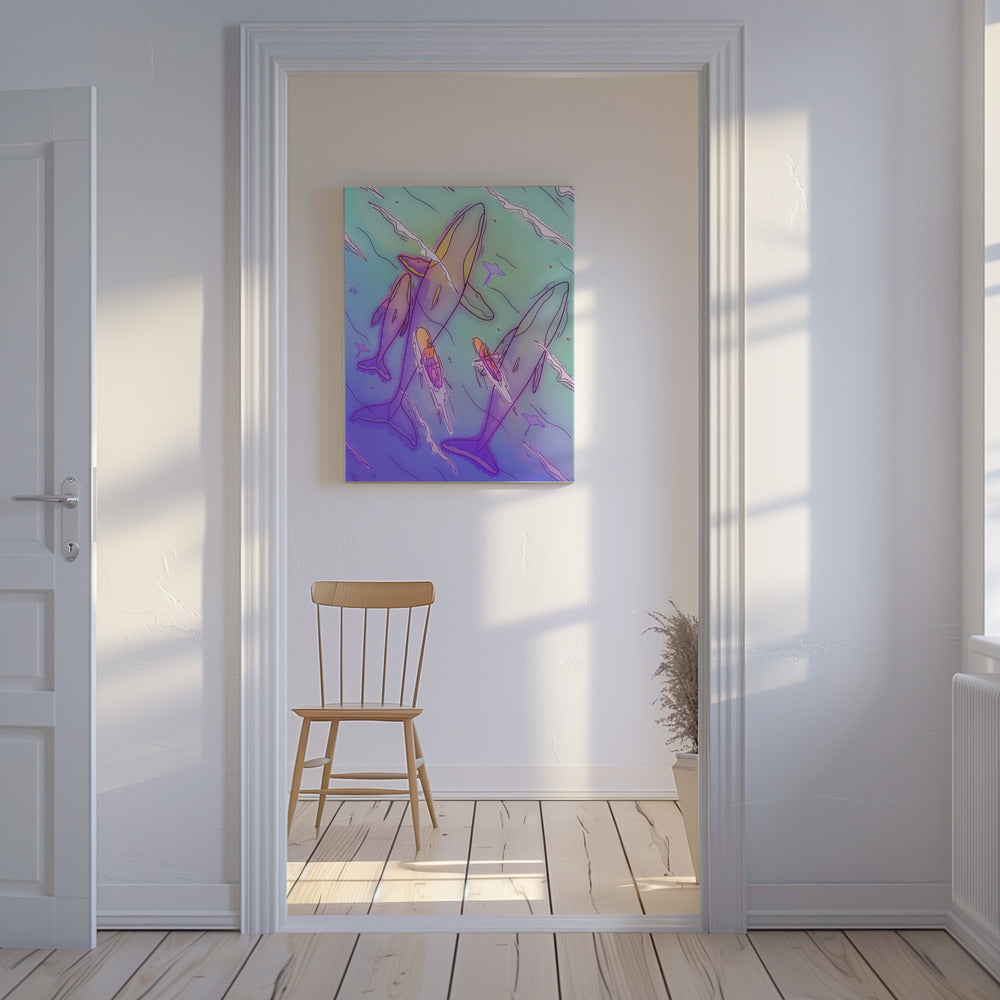 Surfen met de walvissen | Canvas