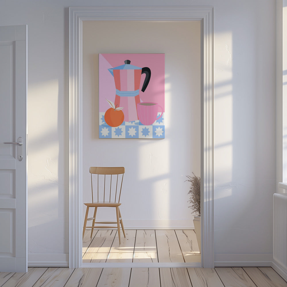 Stilleven met mokkapot | Canvas